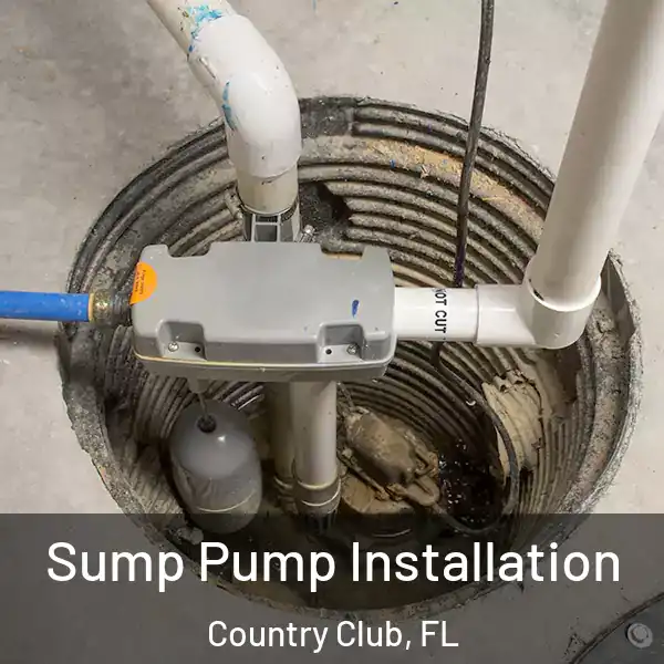  Sump Pump Installation Country Club, FL